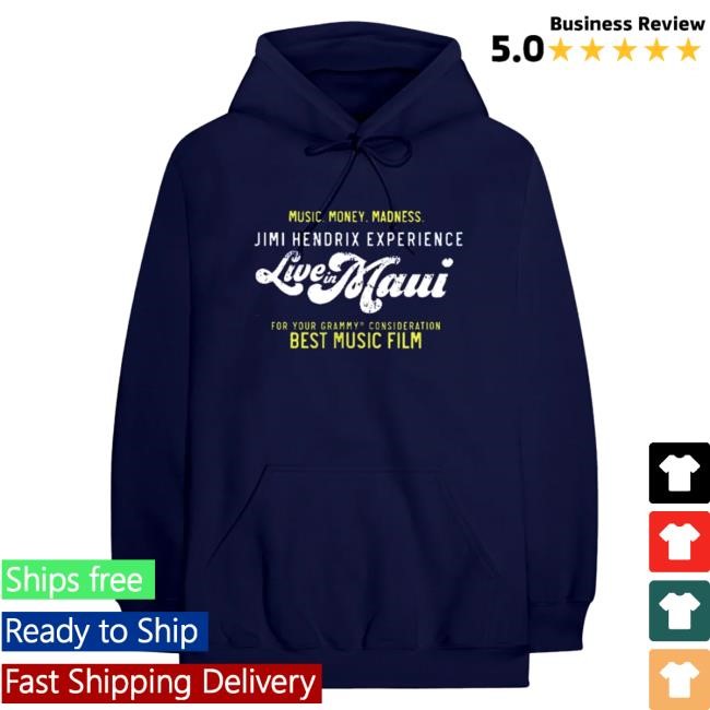 Jimi Hendrix Music, Money, Madness - Live in Maui Film Popover Hoodie