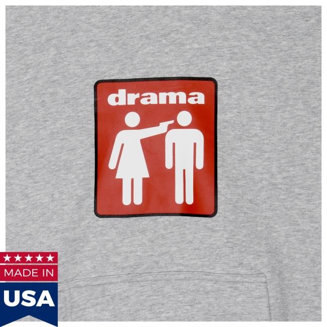 Drama Call Girl Boy Heavy Hoodies (Grey)