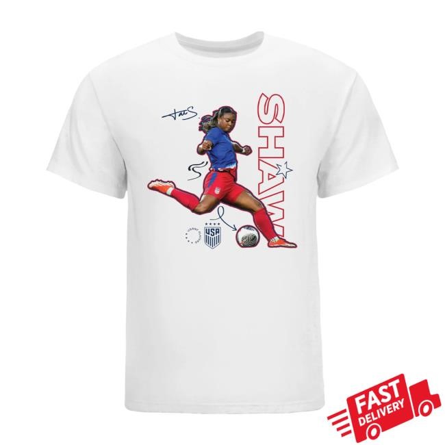 USWNT Jaedyn Shaw White Tee Shirt