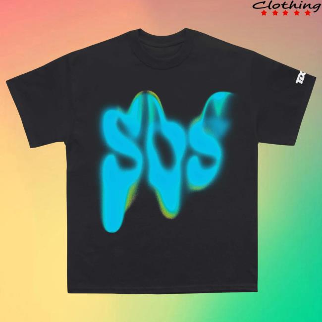 Official SZA Merchandise - SOS Blue Wavy Tour Tee