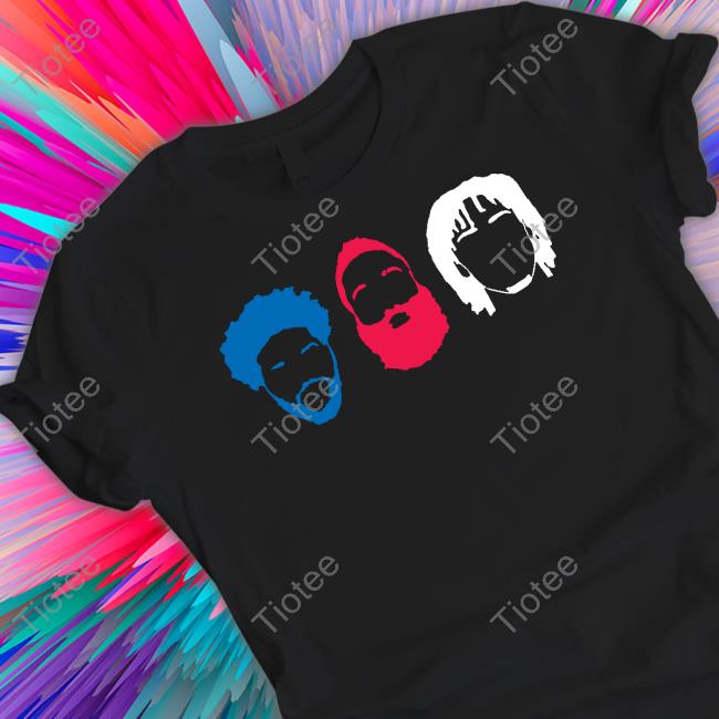 Philadelphia 76Ers Big 3 Joel Embiid James Harden Tyrese Maxey Shirt James Harden