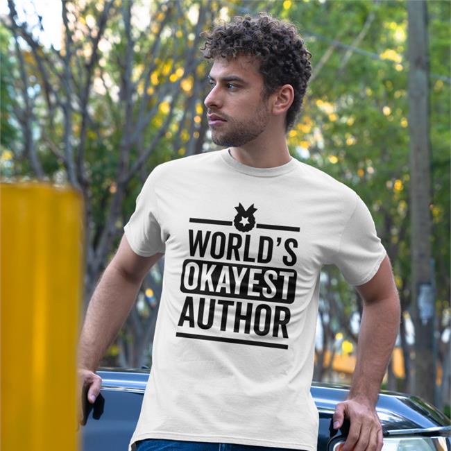 World's Okayest Author T Shirt Blind_Nycteris