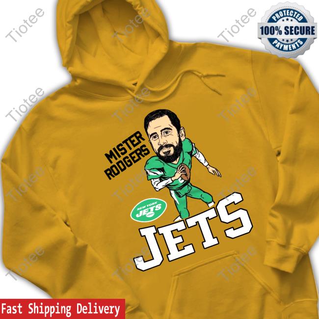Official New York Jets Aaron Rodgers Homage Green Caricature Long Sleeve T Shirt