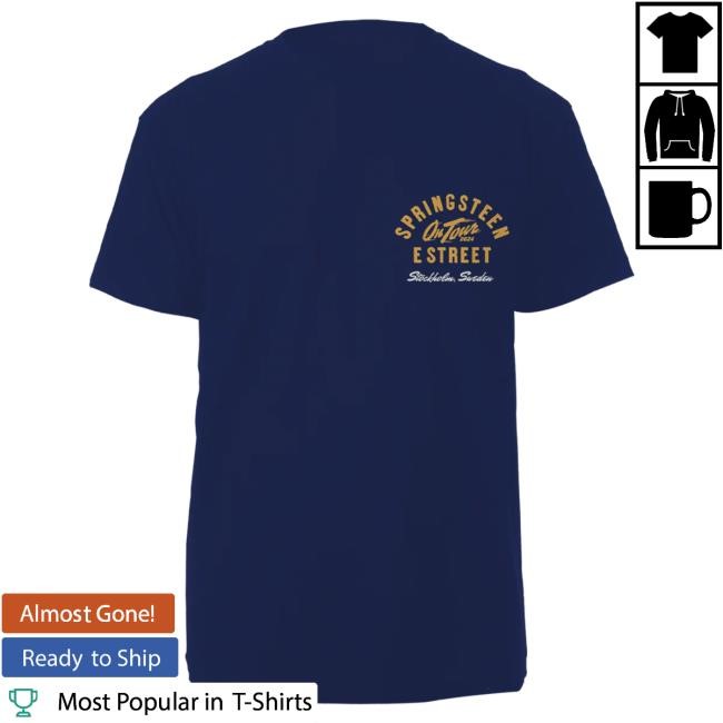 Officia Bruce Springsteen Merch Store Springsteen & The E-Street Band Stockholm 2024 Limited Edition Tour Tshirt