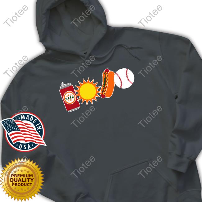 Beer Sun Sausages Baseball Long Sleeve Tee Shirt