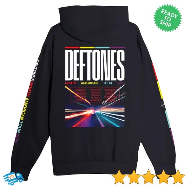 Official Deftones Merch Store Deftones North America 2025 Tour Popover Hoodie