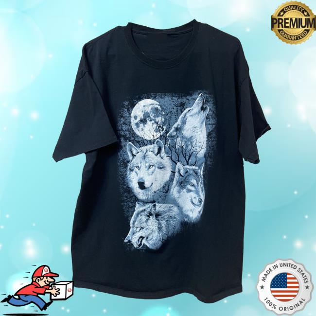 Fruit Of The Loom Howling Wolf Wolves Top Shirt