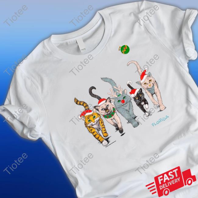 Five Cats Christmas Shirt