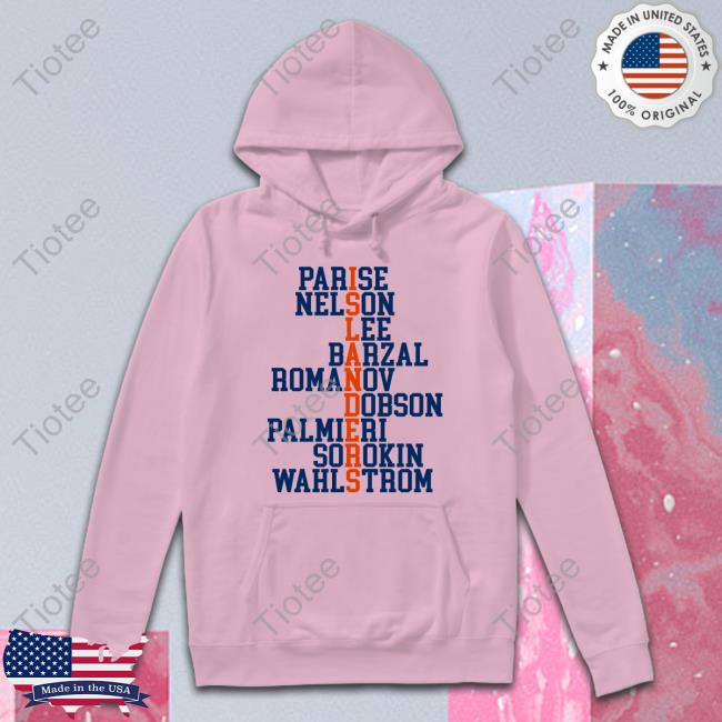 Islesgirl3 Islanders T-Shirt Islesgirl3 Parise Nelson Lee Barzal Romanov Dobson Palmieri Sorokin Wahlstrom Tee