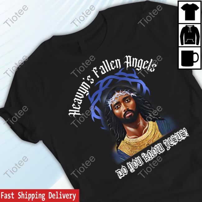 Kai Cenat Wearing Heavens Fallen Angels Do You Know Jesus T Shirt