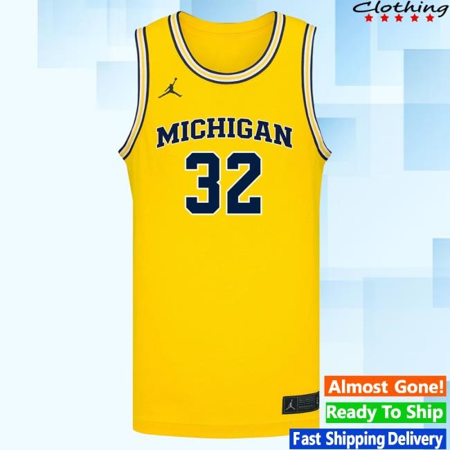 Michigan Wolverines #32 Malick Kordel Student Athlete Maize Basketball Jersey Shirt The M Den Shop Official