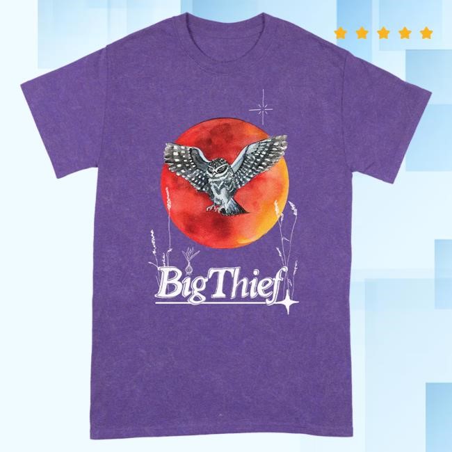 Official Big Thief Merch Store Shop Blood Moon Owl Mineral Wash Popover Shirt