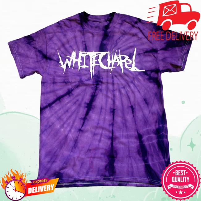 Official Whitechapel Merch Logo Spider Purple Tie Dye T-Shirt
