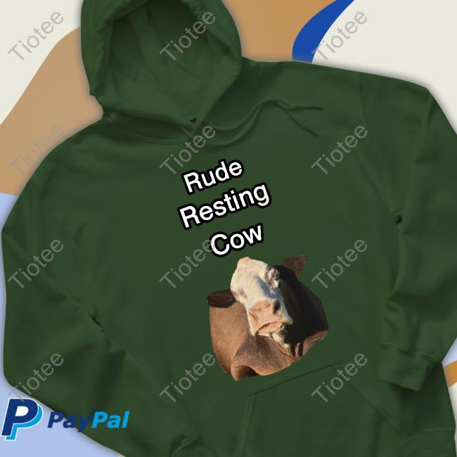 Undertimeslopper Store Rude Resting Cow Tee Shirt