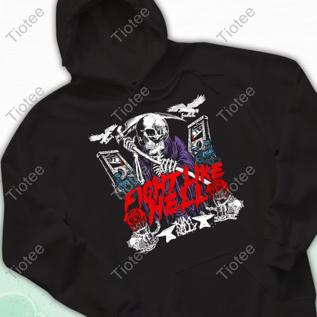 Anovelideaphl Skeleton Fight Like Hell Sweatshirt