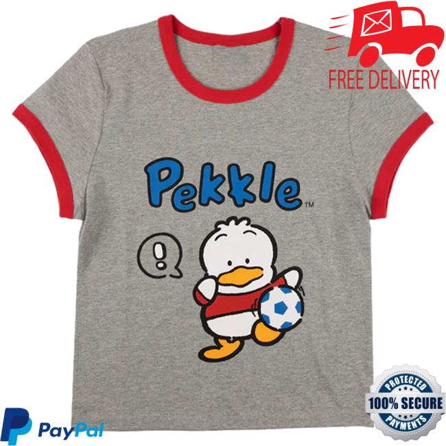 Official Sanrio Apparel Clothing Merch Store Shop Pekkle X Dumbgood Grey Ringer Tee