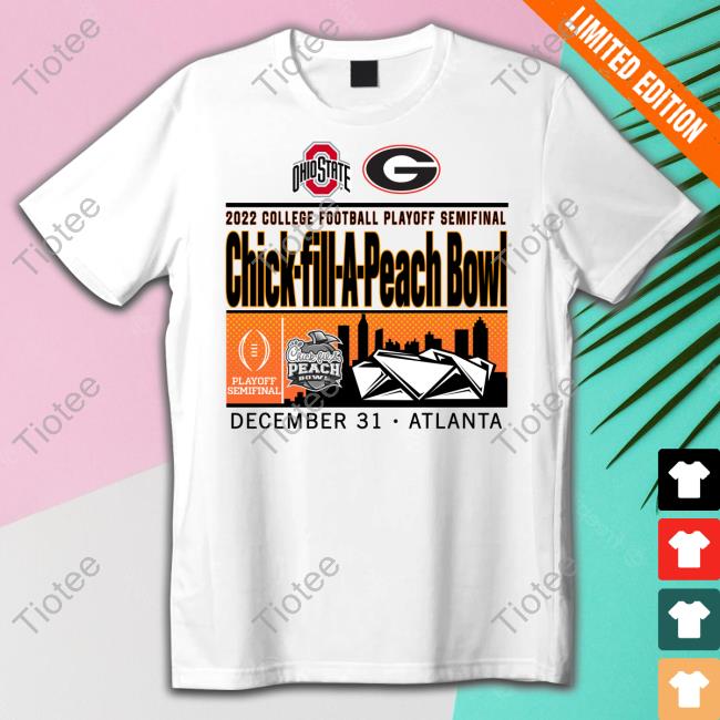 Ohio State Buckeyes Vs Georgia Bulldogs 2022 College Football Playoff Semifinal Chick-Fil-A Peach Bowl Long Sleeve Tee