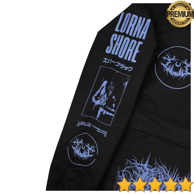 Official Lorna Shore Merch Lorna Shore Everblack Windbreaker Jacket Hoodies Lorna Shore Band