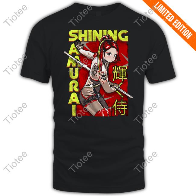 Official Aew Shop Hikaru Shida Shining Samurai Anime Shirt Hikaru Shida