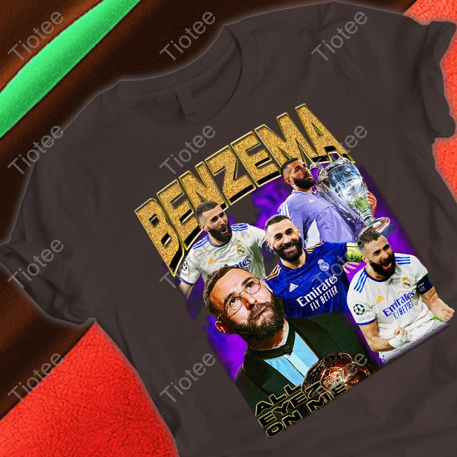 Karim Benzema Ballon D’Or Tee Shirts Retro Football Gang Merch