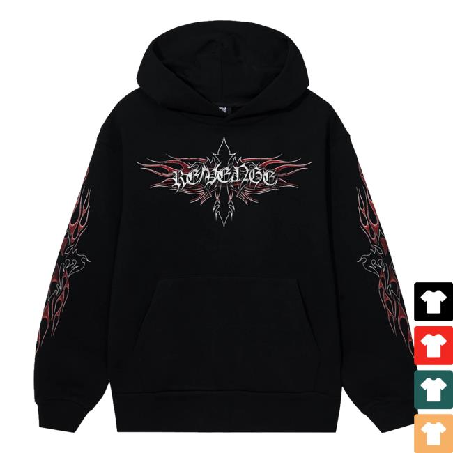 Revenge Flaming Cross Hoodie