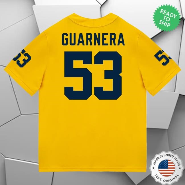 Michigan Wolverines #51 Greg Crippen Student Athlete Maize Football Jersey T Shirt The M Den Shop