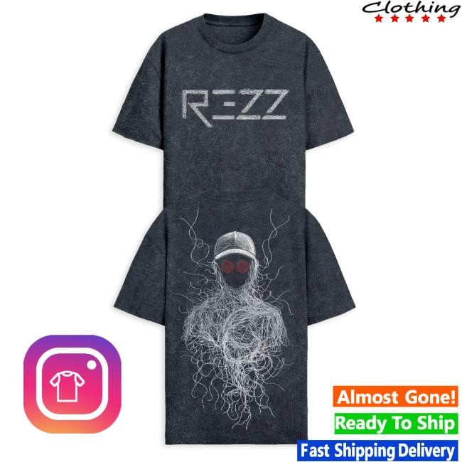 Official Rezz Merch Store Shop REZZ - Wired Heavyweight Mineral Wash T Shirt