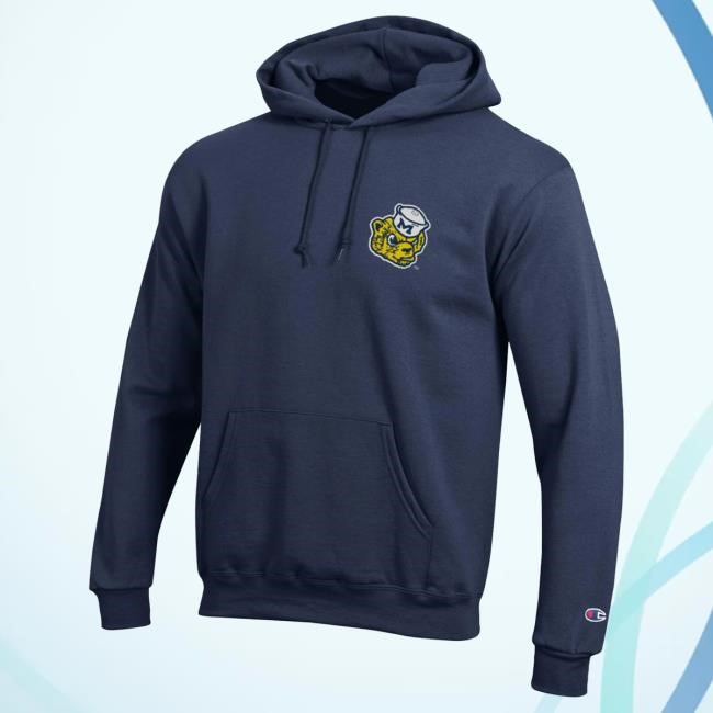 Michigan Wolverines Powerblend Retro Logo Hoodies The M Den Shop
