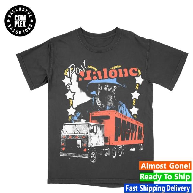 Official Complex Merch Store Shop Post Malone F-1 Trillion Posty Co. Photo Shirt 2024