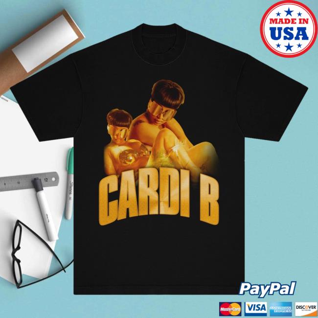 Official Cardi B Merch Store Cardi B Gold Logo T-Shirt (Black) Cardi B Apparel Clothing Shop CardiB