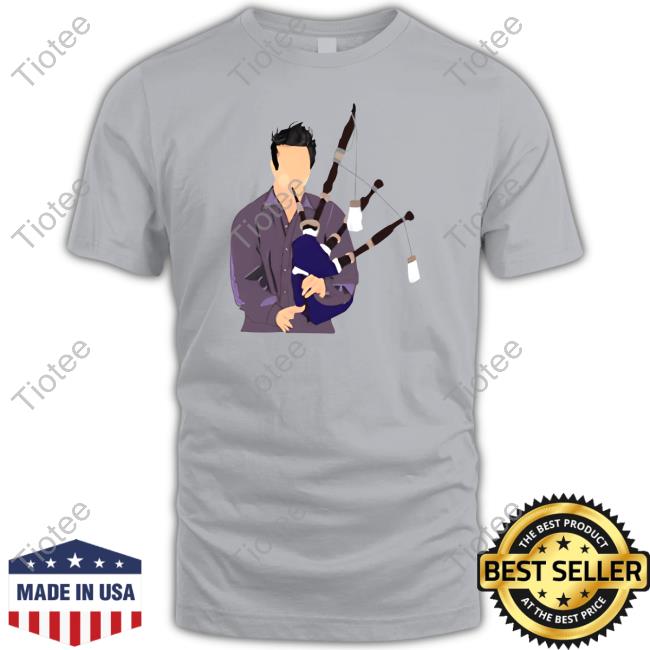 David Wearing Character Playing Bagpipes Greeting Tee Shirt
