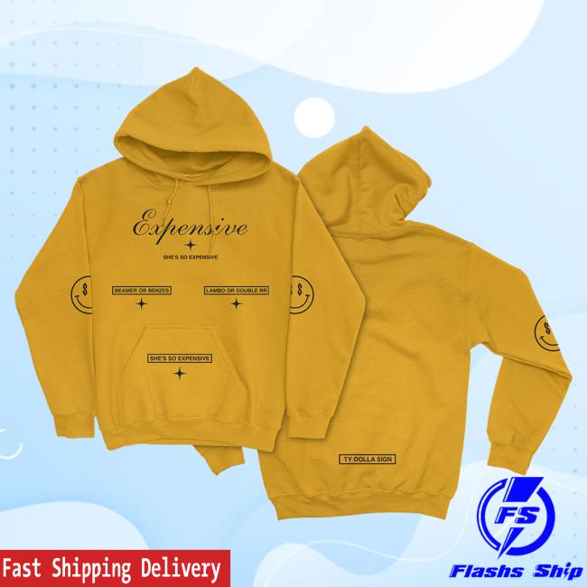 Official Ty Dolla Sign Merch Store Ty Dolla $ign Expensive Yellow Crew neck Sweatshirt