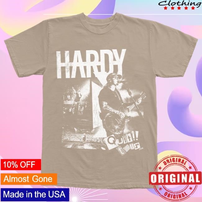 Official Hardy Merch Store Hardy Quit!! Tan Tour Shirts