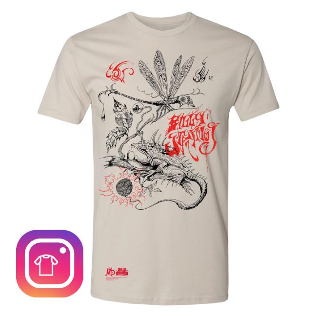 Official Billy Strings Merch Store Shop Billy Strings Dragonfly Tee - Limited Edition (Maarten Donders)