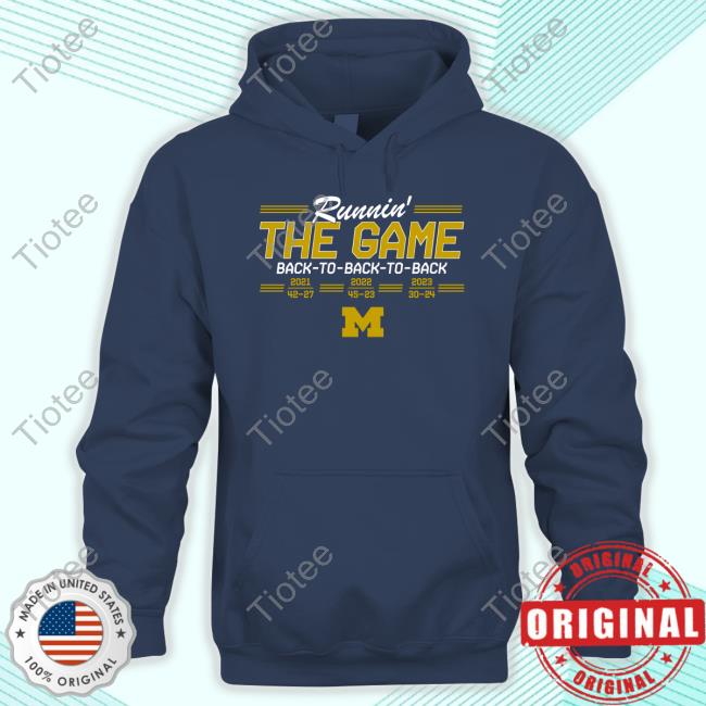 Breakingt Merch Michigan Football Back-To-Back-To-Back Tee Shirt