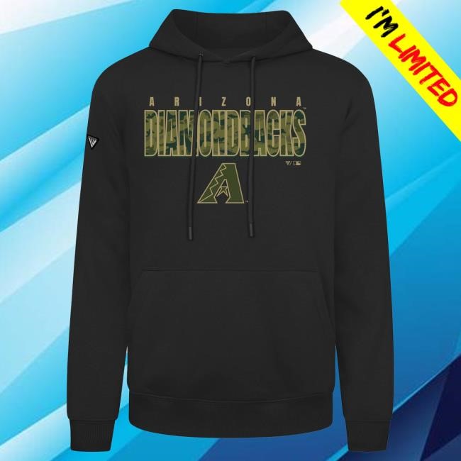 Official MLB Merch Men's Arizona Diamondbacks Levelwear Khaki Podium Protect Hood