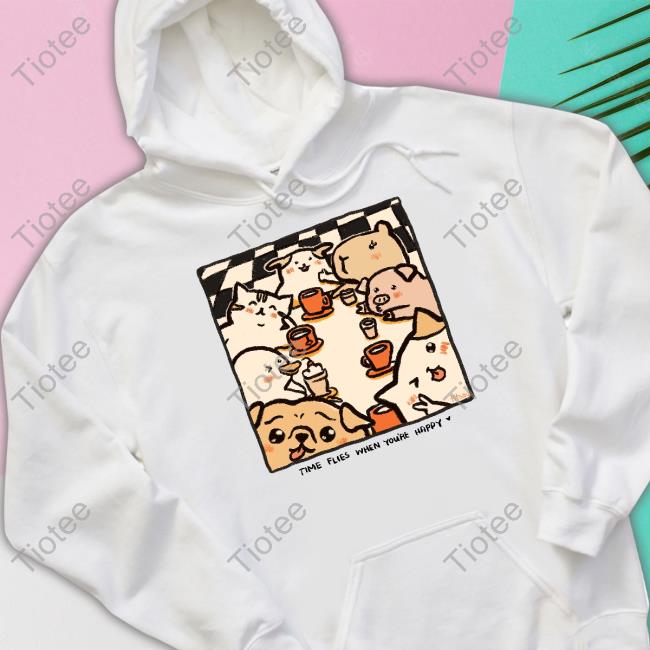 Time Flies When You're Happy Zip Up Hooded Titsay
