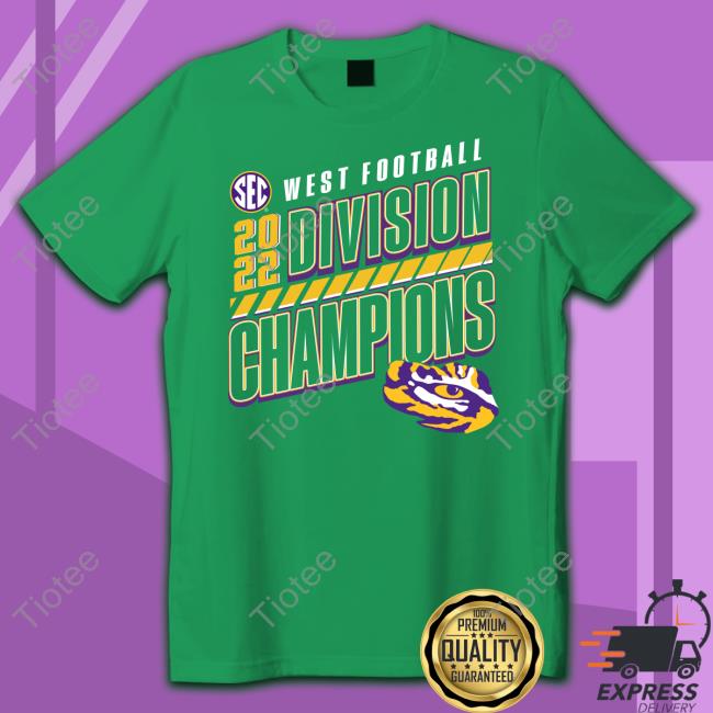 Fanatics Merch Lsu Tigers Sec West Football 2022 Division Champions Tee Shirts Tigerbait