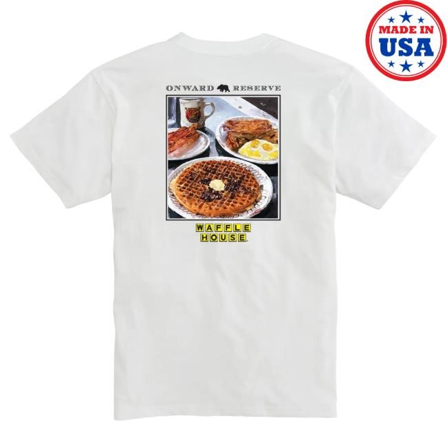 Official Waffle House Menu Tee Onward Reserve Dark Denim