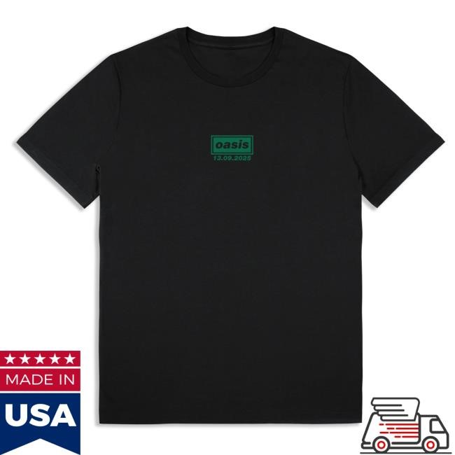 Official Oasis Tour Merch Live '25 Mexico City Event T Shirt 13th September Black