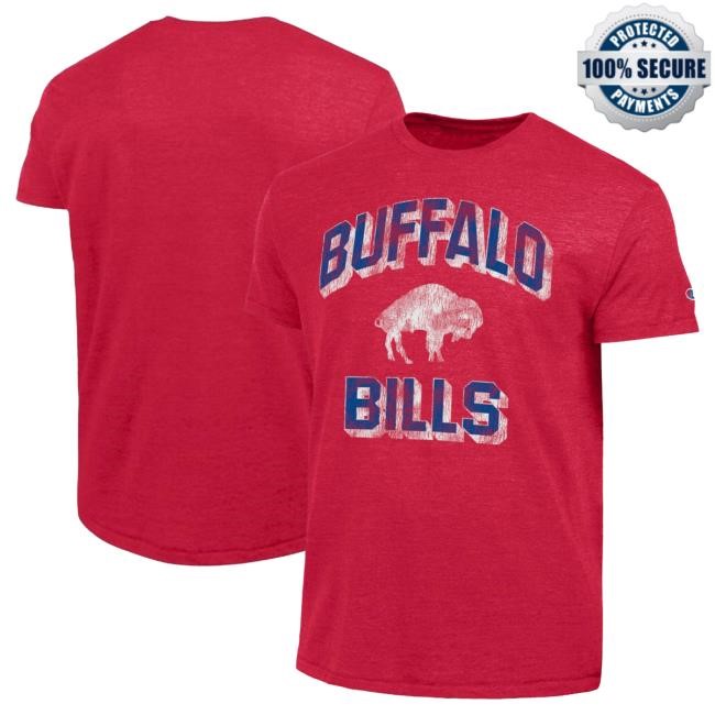 Fanatics Buffalo Bills Champion Tri-Blend Tee Buffalo Bills Champion Royal Logo Graphic Shirt