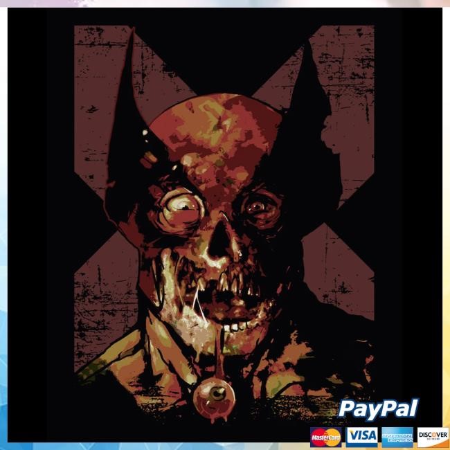 Official Heroes and Villains Merch Store Shop Marvel Zombies Wolverine Face Top Shirt Heroes & Villains