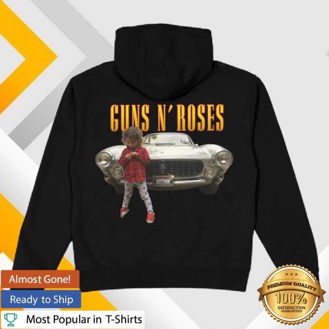 Official Guns N Roses Merch Store Nothin’ Black Hoody Guns N’ Roses