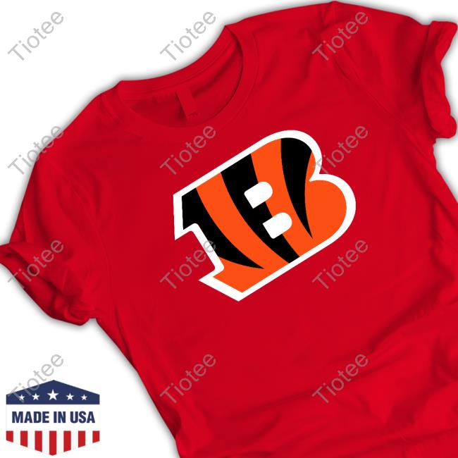 Official Cincinnati Bengals Primary Colour Logo Long Sleeve Tee Shirt