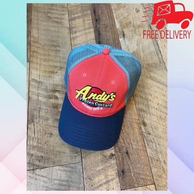 Official Andy's Frozen Custard NEW! Trucker Hat - Embroidered Magon-Marlin-Slate