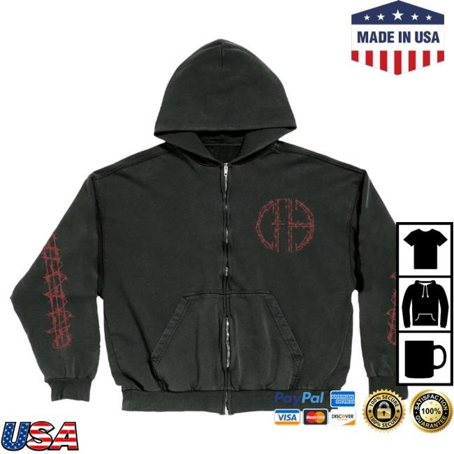 Official Pantera Merch Store Shop CFH Washed Zip-Up Popover Hoodie