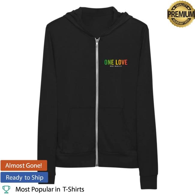 Official Bob Marley Store Shop Bob Marley One Love Gradient Zip Pull Over Hoodie