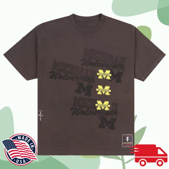 Official Travis Scott Utopia Merch Store CJ X M&N X UNIVERSITY OF MICHIGAN SEAL Tshirt Travis Scott Apparel Clothing TravisScott