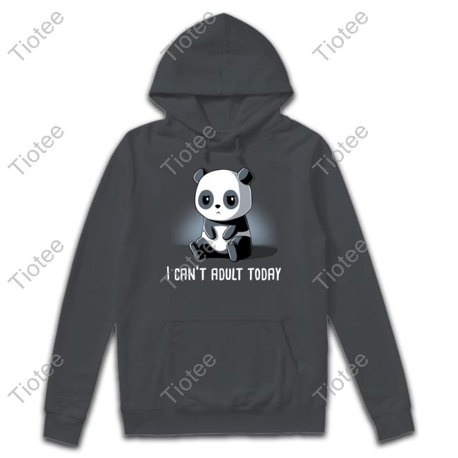 Official Trisha Hershberger Teeturtle Merch Panda I Can't Adult Today Tee Shirt