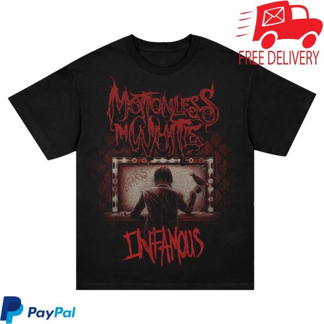 Official Motionless In White Merch Store Infamous Forever And Always Hot Shirt (Black)